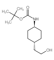 反式-1-(BOC-氨基)-4-(2-羟乙基)环己烷结构式