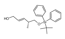 (R)-(E)-(+)-5-(tert-butyldiphenylsilyloxy)-4-methyl-2-penten-1-ol结构式