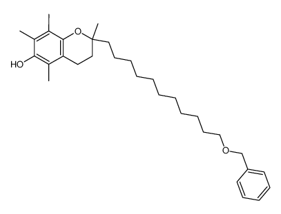 2-(11-(benzyloxy)undecyl)-2,5,7,8-tetramethyl-3,4-dihydro-2H-chromen-6-ol结构式