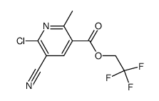 2,2,2-trifluoroethyl 6-chloro-5-cyano-2-methylnicotinate Structure