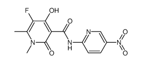 1,6-dimethyl-5-fluoro-4-hydroxy-2-oxo-N-(5-nitro-2-pyridyl)-1,2-dihydropyridine-3-carboxamide Structure