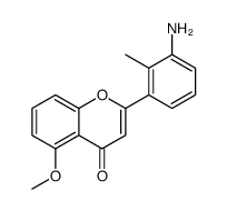2-(3-amino-2-methylphenyl)-5-methoxychromen-4-one结构式