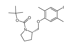 4-[1-(tert-butoxycarbonyl)-(2S)-pyrrolidinylmethoxy]-2,5-dimethyl-1-iodobenzene Structure