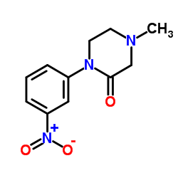 4-Methyl-1-(3-nitrophenyl)-2-piperazinone结构式