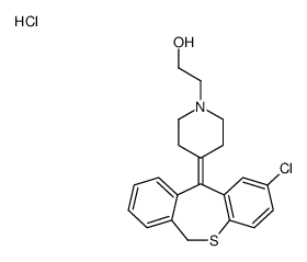 2-[4-(2-chloro-6H-benzo[c][1]benzothiepin-11-ylidene)piperidin-1-yl]ethanol,hydrochloride Structure