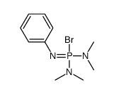 N-[bromo-(dimethylamino)-phenylimino-λ5-phosphanyl]-N-methylmethanamine结构式