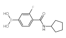 4-(环戊基氨基甲酰)-3-氟苯硼酸结构式