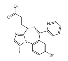 3-[(4S)-8-bromo-1-methyl-6-pyridin-2-yl-4H-imidazo[1,2-a][1,4]benzodiazepin-4-yl]propanoic acid结构式