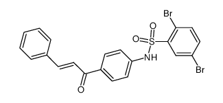 2,5-Dibromo-N-{4-[(E)-(3-phenyl-acryloyl)]-phenyl}-benzenesulfonamide结构式