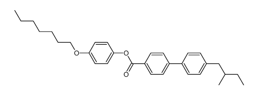 4'-(2-Methyl-butyl)-biphenyl-4-carboxylic acid 4-heptyloxy-phenyl ester Structure