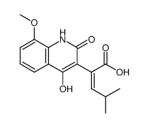 (Z)-2-(4-hydroxy-8-methoxy-2-oxo-1,2-dihydroquinolin-3-yl)-4-methylpent-2-enoic acid结构式