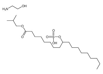 1-isobutyl 9-(sulphooxy)octadecanoate, compound with 2-aminoethanol (1:1)结构式