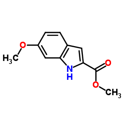 6-甲氧基-1H-吲哚-2-羧酸甲酯结构式