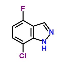 7-氯-4-氟-1H-吲唑结构式