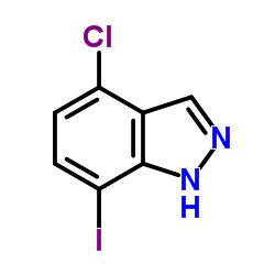 4-Chloro-7-iodo-1H-indazole结构式
