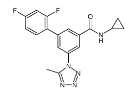 2′,4′-difluoro-5-(5-methyltetrazol-1-yl)biphenyl-3-carboxylic acid cyclopropylamide结构式