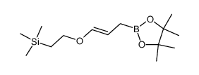 4,4,5,5-tetramethyl-2-<(E)-3-<2-(trimethylsilyl)ethoxy>-2-propenyl>-1,3,2-dioxaborolane结构式