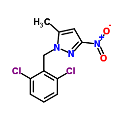 1-(2,6-DICHLORO-BENZYL)-5-METHYL-3-NITRO-1H-PYRAZOLE结构式