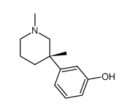 (-)-1,3-dimethyl-3-(m-hydroxyphenyl)piperidine结构式