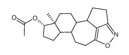 17-acetoxy-7a-homo-4-nor-estrano[3,5,6-cd]isoxazole结构式