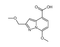 7-methoxy-2-(methoxymethyl)pyrazolo[1,5-a]pyridine-4-carboxylic acid结构式