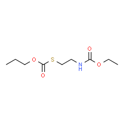 CARBAMIC ACID, N-(2-MERCAPTOETHYL)-, ETHYL ESTER, PROPYLTHIOCARBONATE (ester)结构式