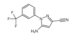 5-Amino-1-[3-(trifluoromethyl)phenyl]-1H-pyrazole-3-carbonitrile结构式