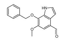 6-methoxy-7-phenylmethoxy-1H-indole-4-carbaldehyde结构式