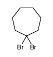 1,1-dibromocycloheptane Structure