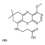 3-[(4-methoxy-7,7-dimethyl-6,8-dihydropyrimido[4,5-b][1,4]benzothiazin-9-yl)amino]propanoic acid,hydrobromide结构式