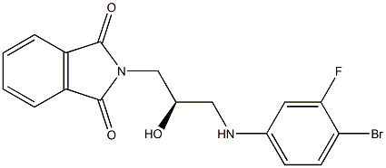 (R)-2-(3-(4-bromo-3-fluorophenylamino)-2-hydroxypropyl)isoindoline-1,3-dione结构式