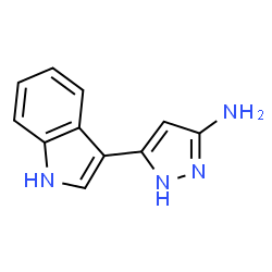 3-(1H-indol-3-yl)-1H-pyrazol-5-amine结构式