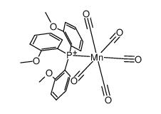 pentacarbonyl(tri-o-anisylphosphine)manganese(I) cation结构式