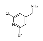 (2-bromo-6-chloropyridin-4-yl)methanamine结构式