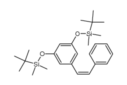 (Z)-((5-styryl-1,3-phenylene)bis(oxy))bis(tert-butyldimethylsilane)结构式