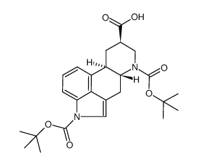 1,6-di-(tert-butoxycarbonyl)-ergoline-8β-carboxylic acid结构式