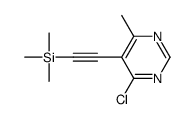 2-(4-chloro-6-methylpyrimidin-5-yl)ethynyl-trimethylsilane Structure