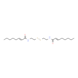 N,N'-[Dithiobis(ethane-2,1-diyl)]bis[(E)-2-octenamide]结构式