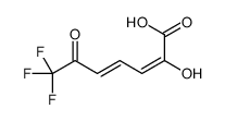 7,7,7-trifluoro-2-hydroxy-6-oxohepta-2,4-dienoic acid Structure