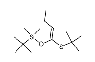 tert-Butyl-((E)-1-tert-butylsulfanyl-but-1-enyloxy)-dimethyl-silane Structure