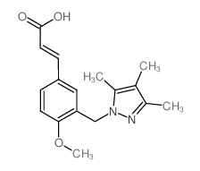 (2E)-3-{4-Methoxy-3-[(3,4,5-trimethyl-1H-pyrazol-1-yl)methyl]phenyl}acrylic acid结构式