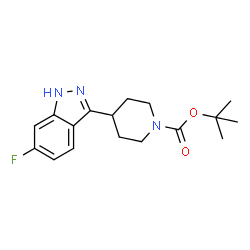 4-(6-氟-1H-吲唑-3-基)哌啶-1-羧酸叔丁酯结构式