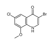 3-Bromo-6-chloro-4-hydroxy-8-methoxyquinoline Structure