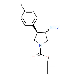 trans-3-Amino-4-(4-methylphenyl)pyrrolidine, N-BOC protected图片