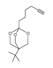 1-tert-butyl-4-hex-5-ynyl-3,5,8-trioxabicyclo[2.2.2]octane结构式