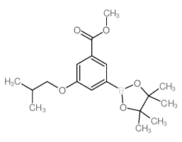 METHYL 3-ISOBUTOXY-5-(4,4,5,5-TETRAMETHYL-1,3,2-DIOXABOROLAN-2-YL)BENZOATE structure