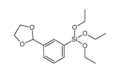 2-(3-TRIETHOXYSILYLPHENYL)-1,3-DIOXOLANE structure