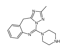 2-methyl-5-piperazin-1-yl-11H-[1,2,4]triazolo[1,5-c][1,3]benzodiazepine结构式