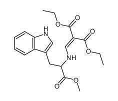 diethyl 2-((2-(indol-3-yl)-1-(methoxycarbonyl)ethylamino)methylene)propanedioate结构式