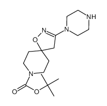 3-Piperazin-1-yl-1-oxa-2,8-diaza-spiro[4.5]dec-2-ene-8-carboxylicacidtert-butylester结构式